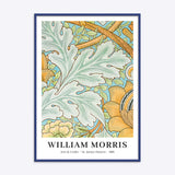 William Morris plakat med St. James mønster fra 1881 i en blå ramme.