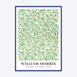 William Morris plakat med "Willow Bough" design i en blå ramme.