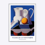 Vilhelm Lundstrøm - Opstilling med kander plakat i hvid træramme.