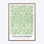 William Morris plakat med titlen "Willow Bough" i en mørk naturtræsramme.