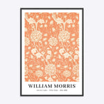 Plakat med William Morris' design "Wild Tulip" i en sort træramme.