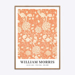 William Morris plakat med titlen "Wild Tulip" i en naturtræsramme.