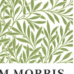 William Morris plakat med grønt bladmønster.