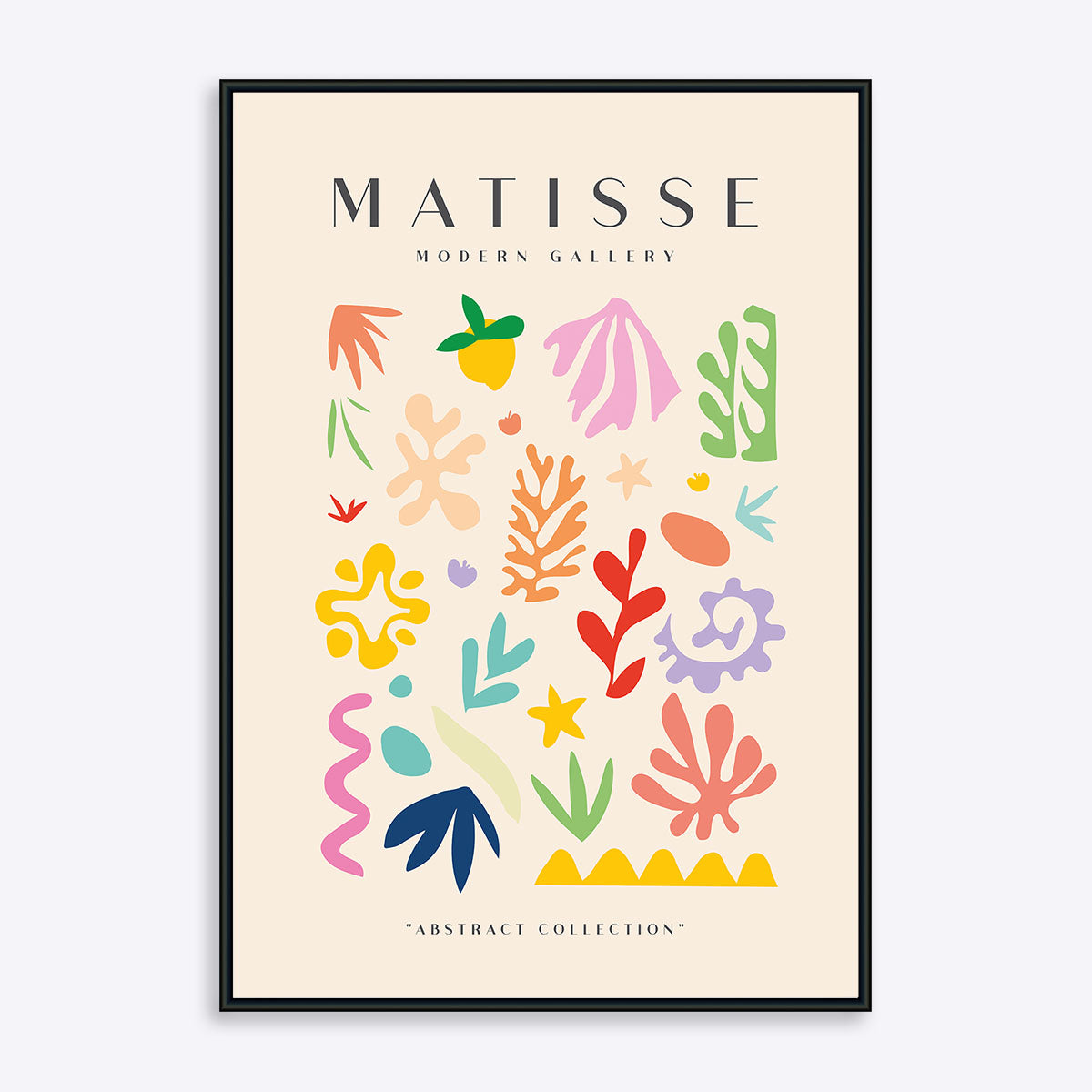 Kunstplakaten Matisse Modern Gallery NO2 i sort ramme