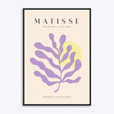 Matisse Modern Gallery plakat i lilla og gul i sort ramme