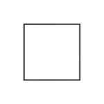 Firkantet egetræsramme i Sort