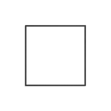 Firkantet egetræsramme i Sort