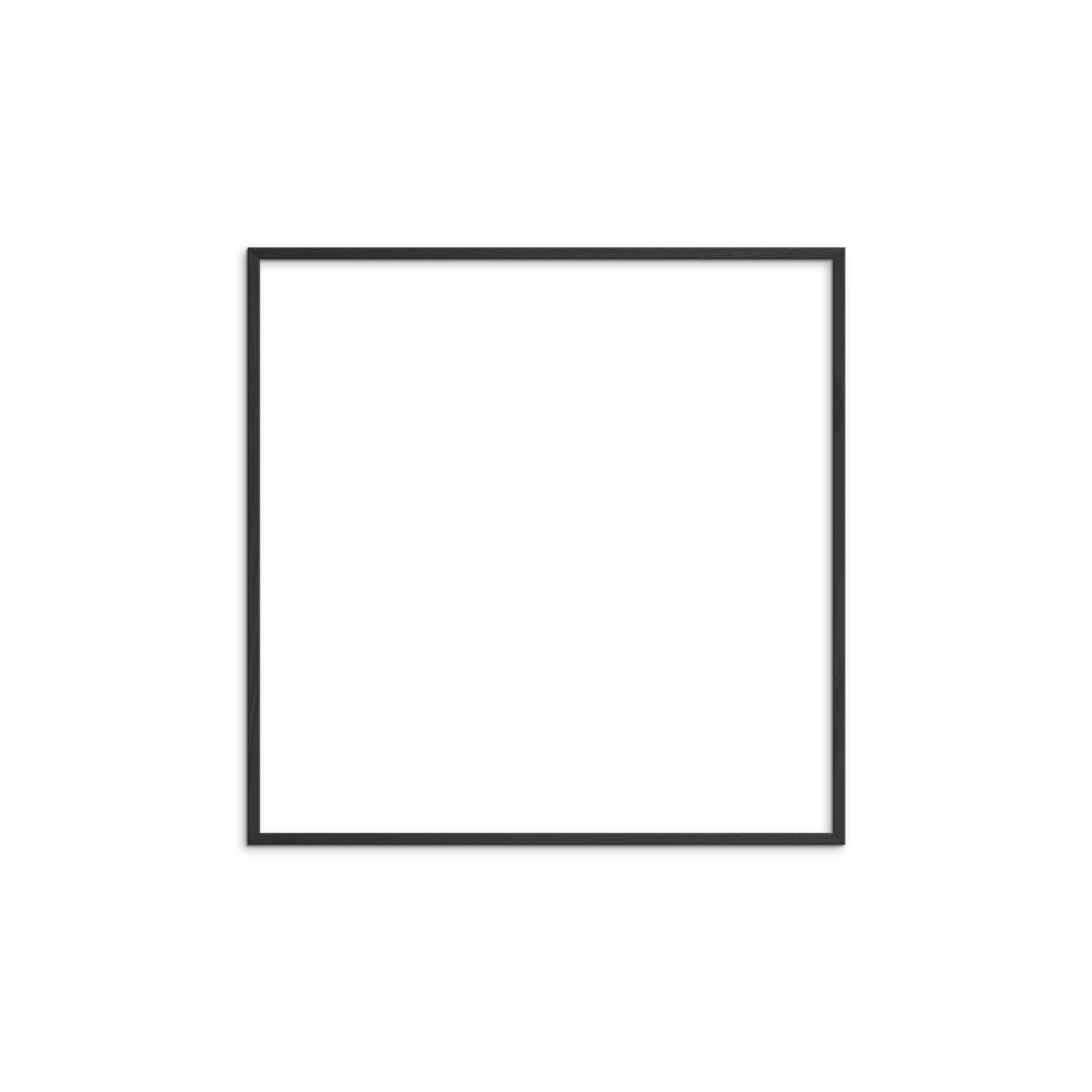 Firkantet egetræsramme i Sort