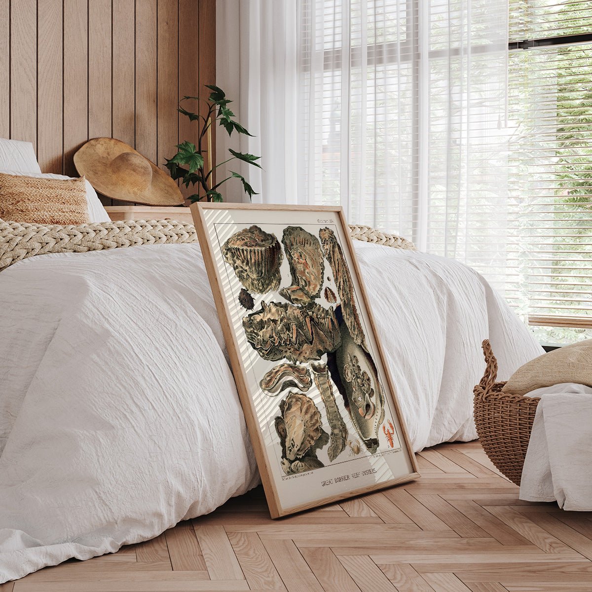 Plakat med The Great Barrier Reef Oysters i soveværelse
