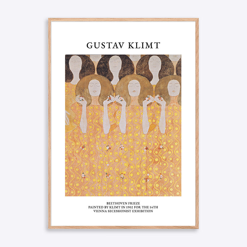 Kunstplakat Gustav Klimt i egetræsramme