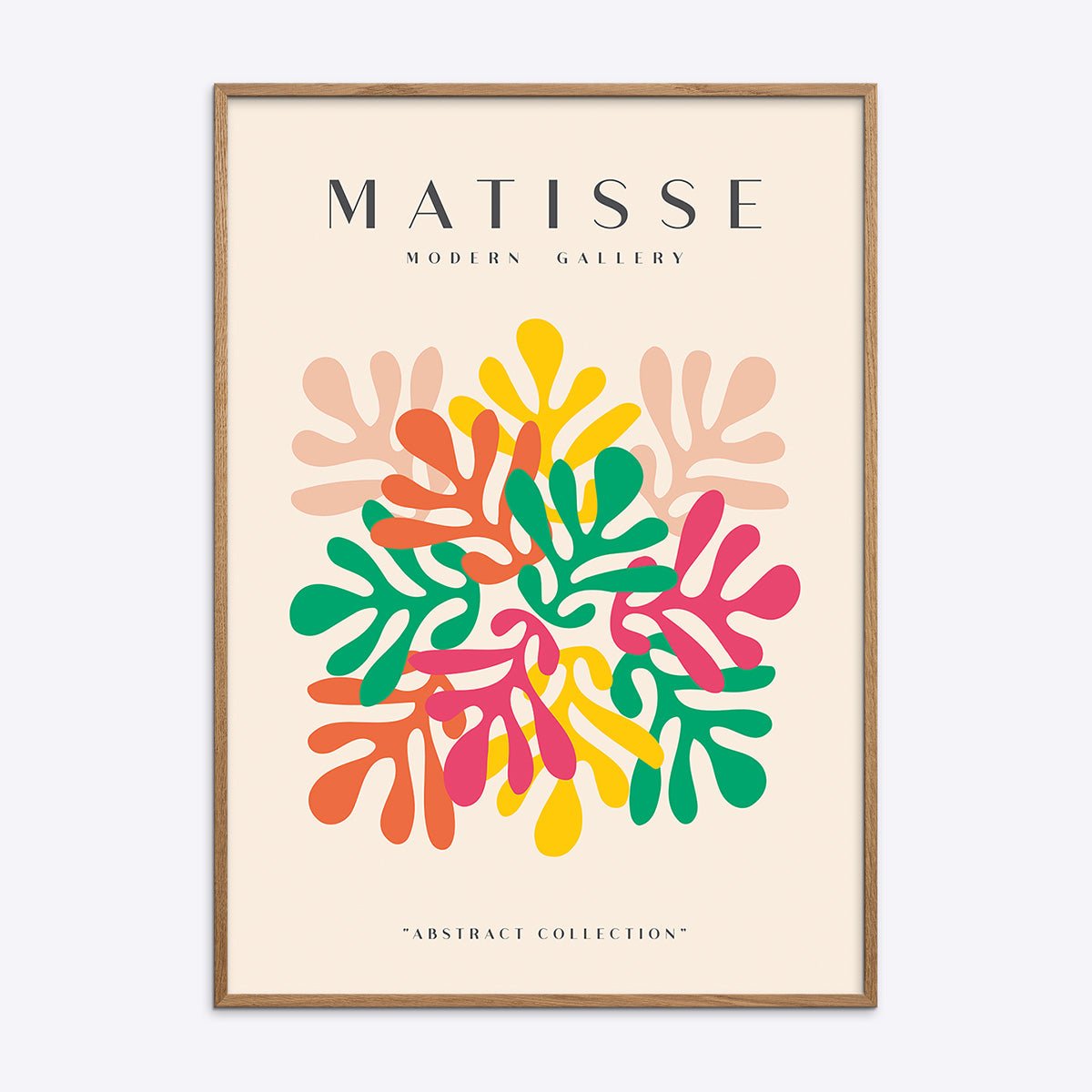 Matisse Modern Gallery plakat i egetræsramme med farverige abstrakte former