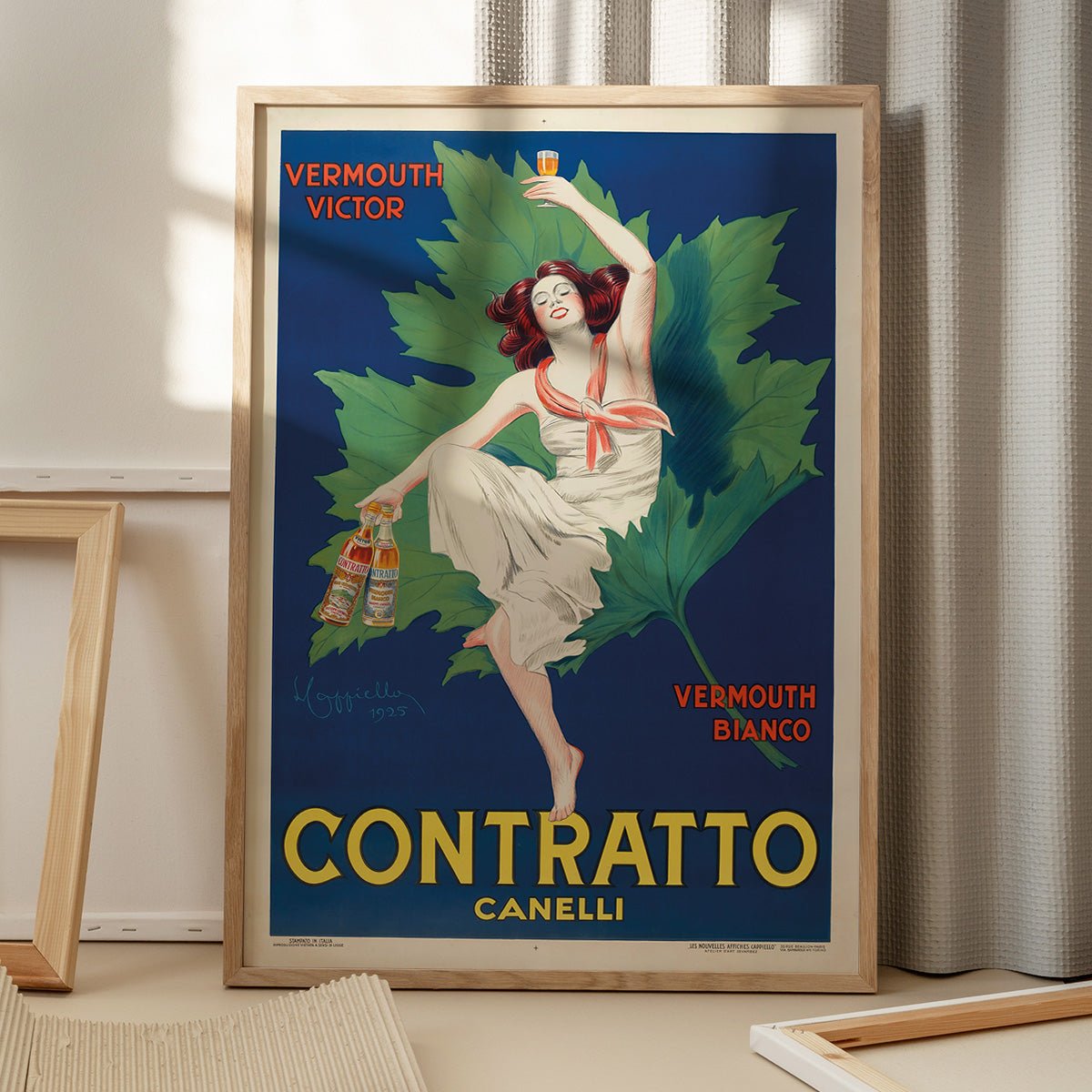 Plakat af Leonetto Cappiello med vintage design fra Contratto Canelli, perfekt til stilfuld indretning.
