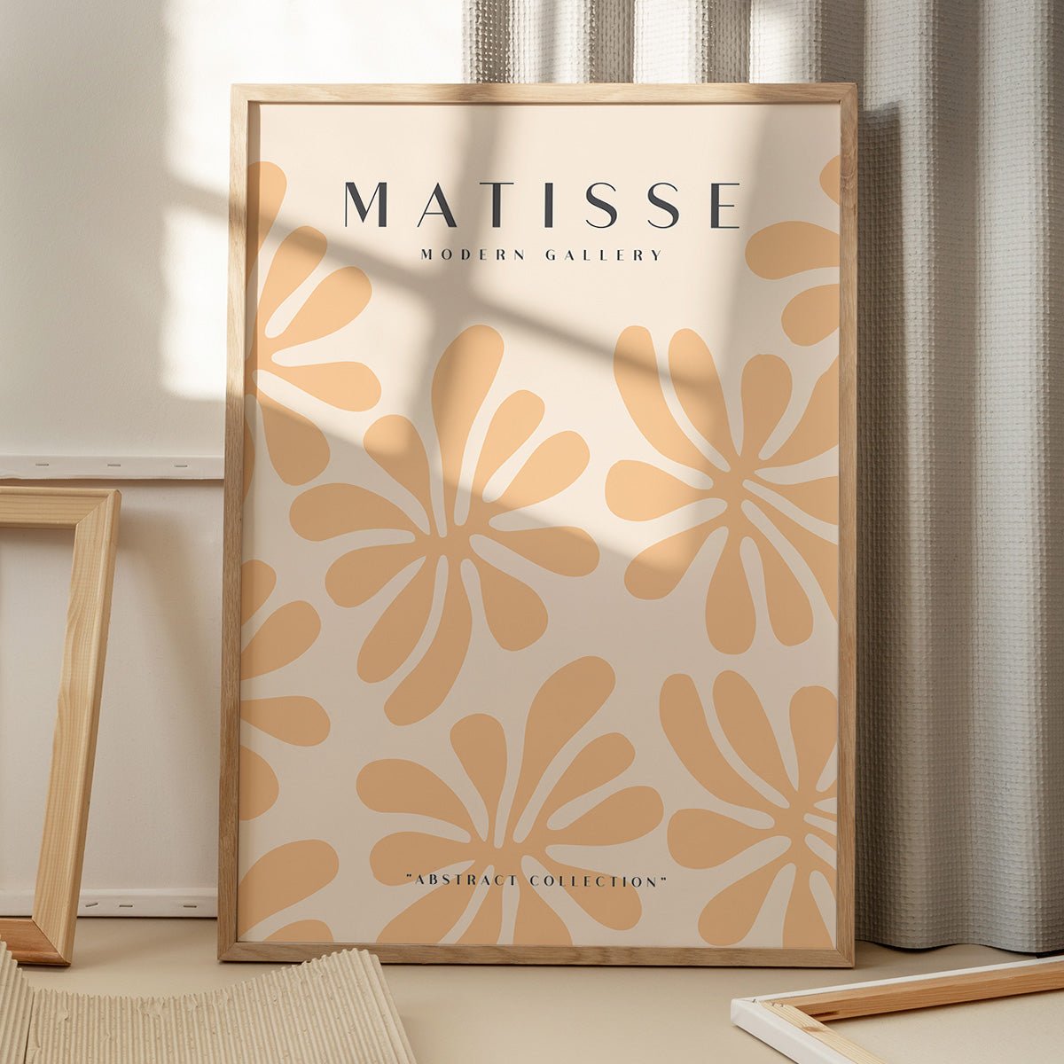 Matisse Modern Gallery NO7 plakat på gulvet med skygge fra vinduet