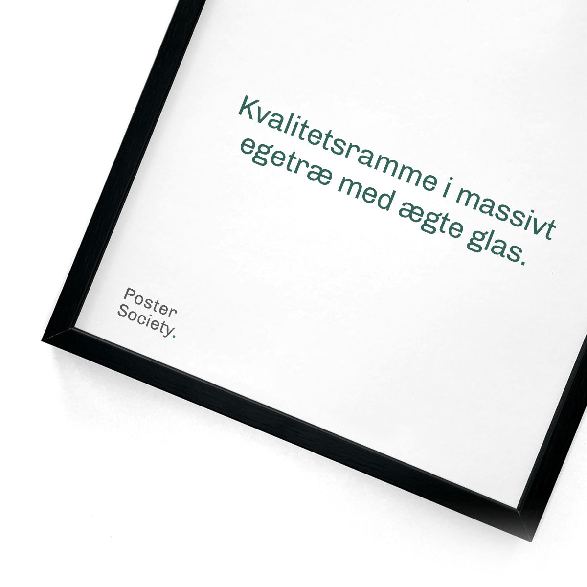 Sort Ramme til plakater i egetræ med ægte glas