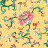Close-up af gul plakat med blomster