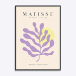 Matisse Modern Gallery plakat i lilla og gul i sort ramme