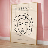 Stor Matisse Modern Gallery plakat på lyserød væg