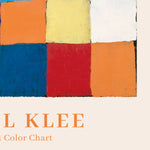 Close-up af farverig Paul Klee plakat