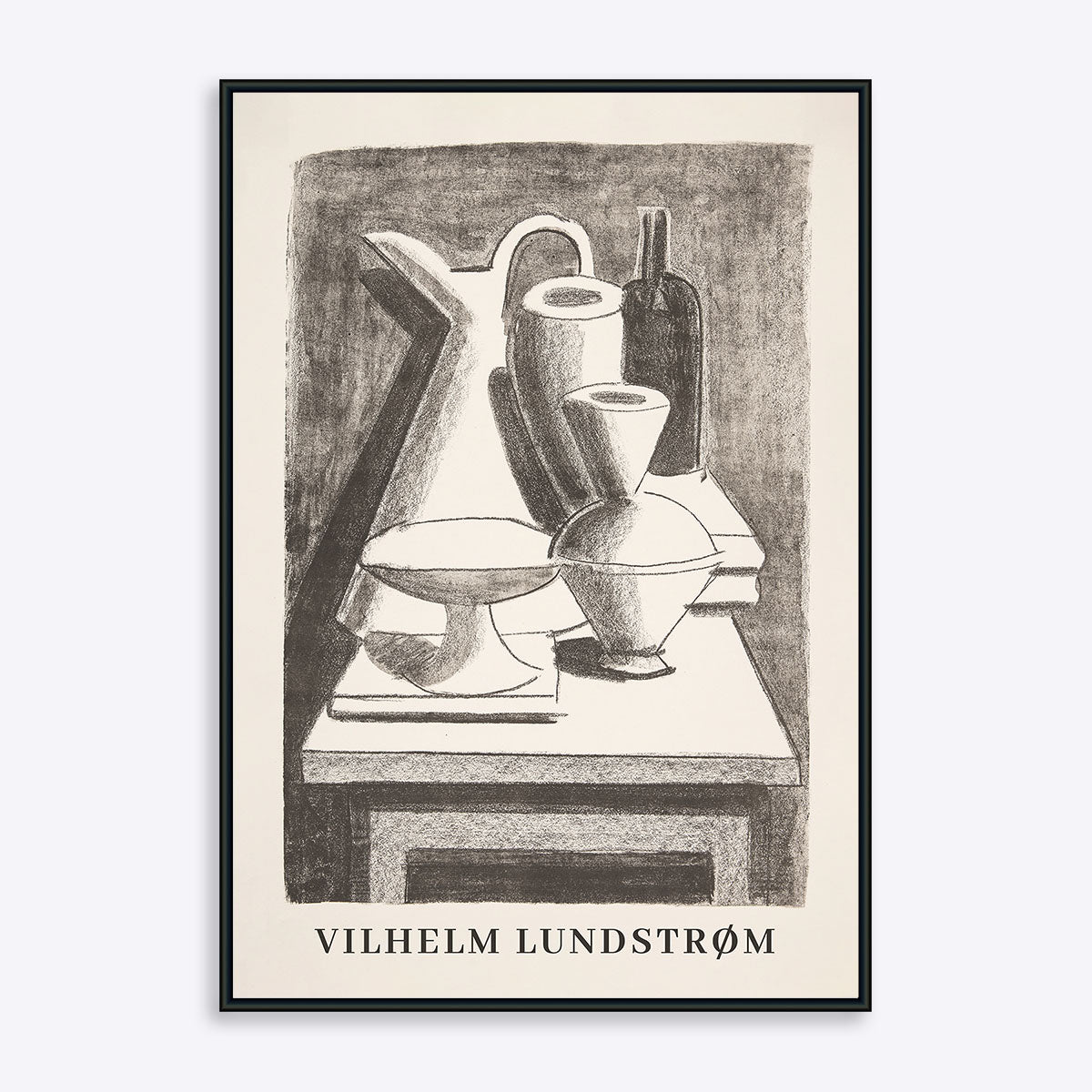 Vilhelm Lundstrøm plakat i sort hvid