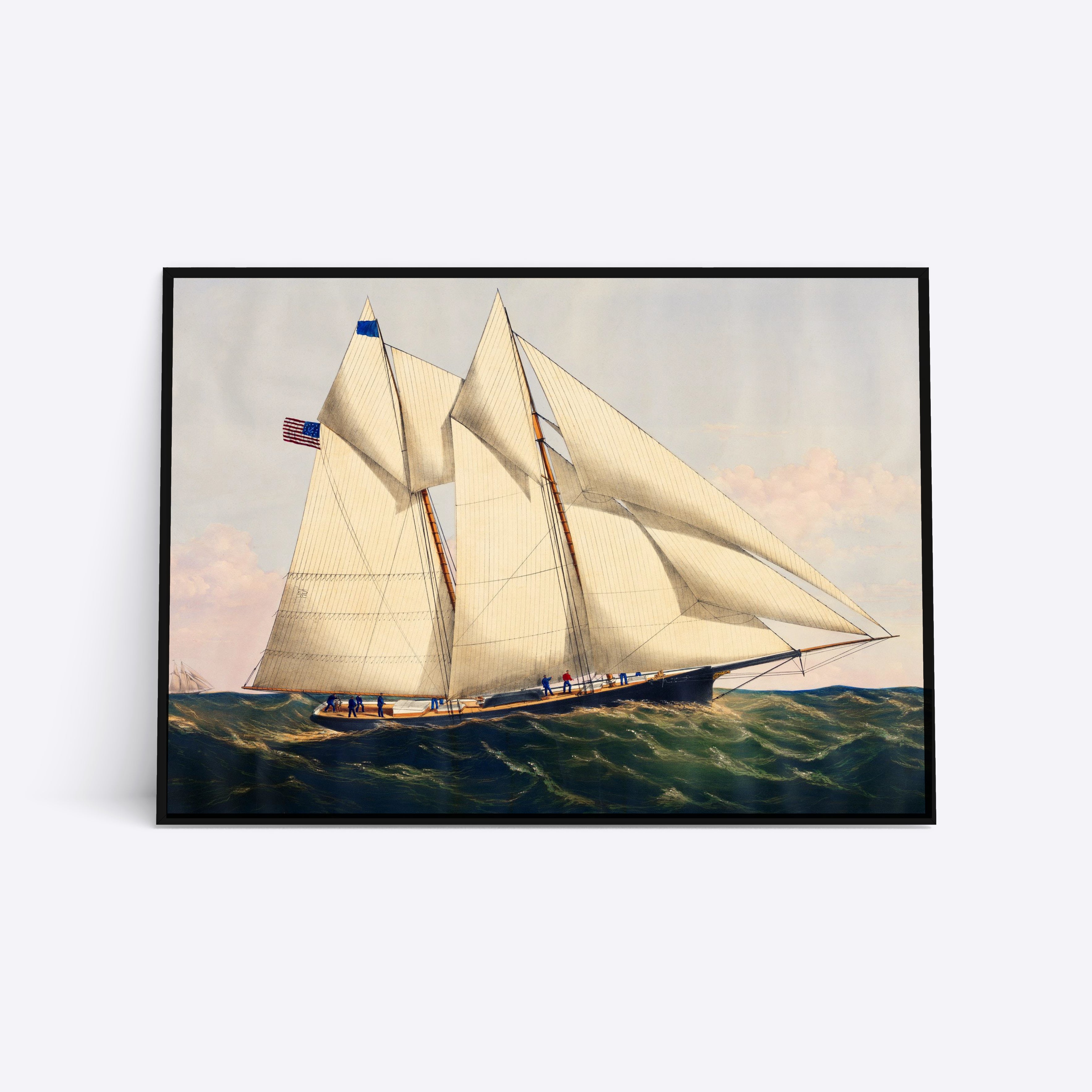 8 Sails and a Flag plakat i ramme