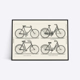 Bicycles illustration plakat i ramme